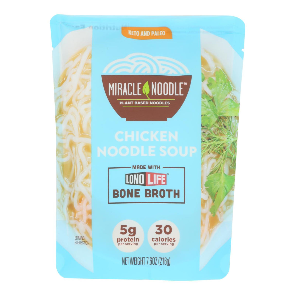 Miracle Noodle - Soup Chicken Bone Broth - Pack of 6 - 7.6 Oz