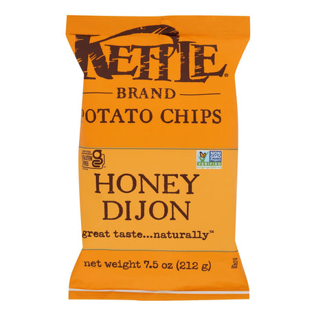 Kettle Brand Honey Dijon chips: Tangy, sweet & gluten-free! Case of 12, 7.5oz bags. Kosher snacks. Stock up on Kettle Brand today!
