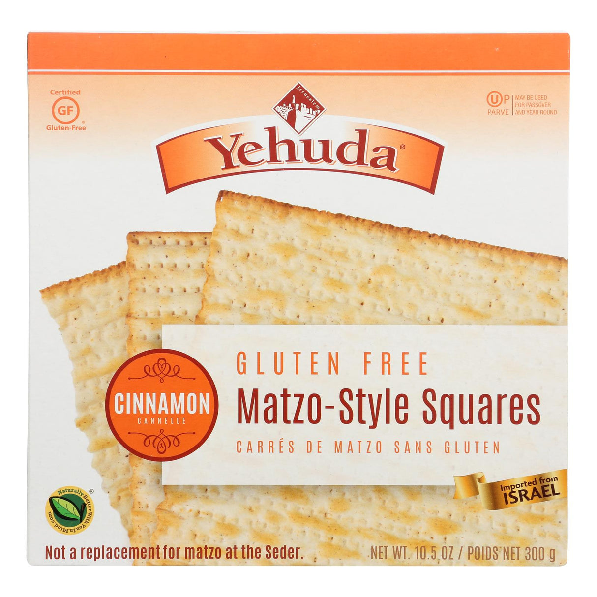 Yehuda Cracker - Matzo Style - Cinnamon - Pack of 12 - 10.5 Oz