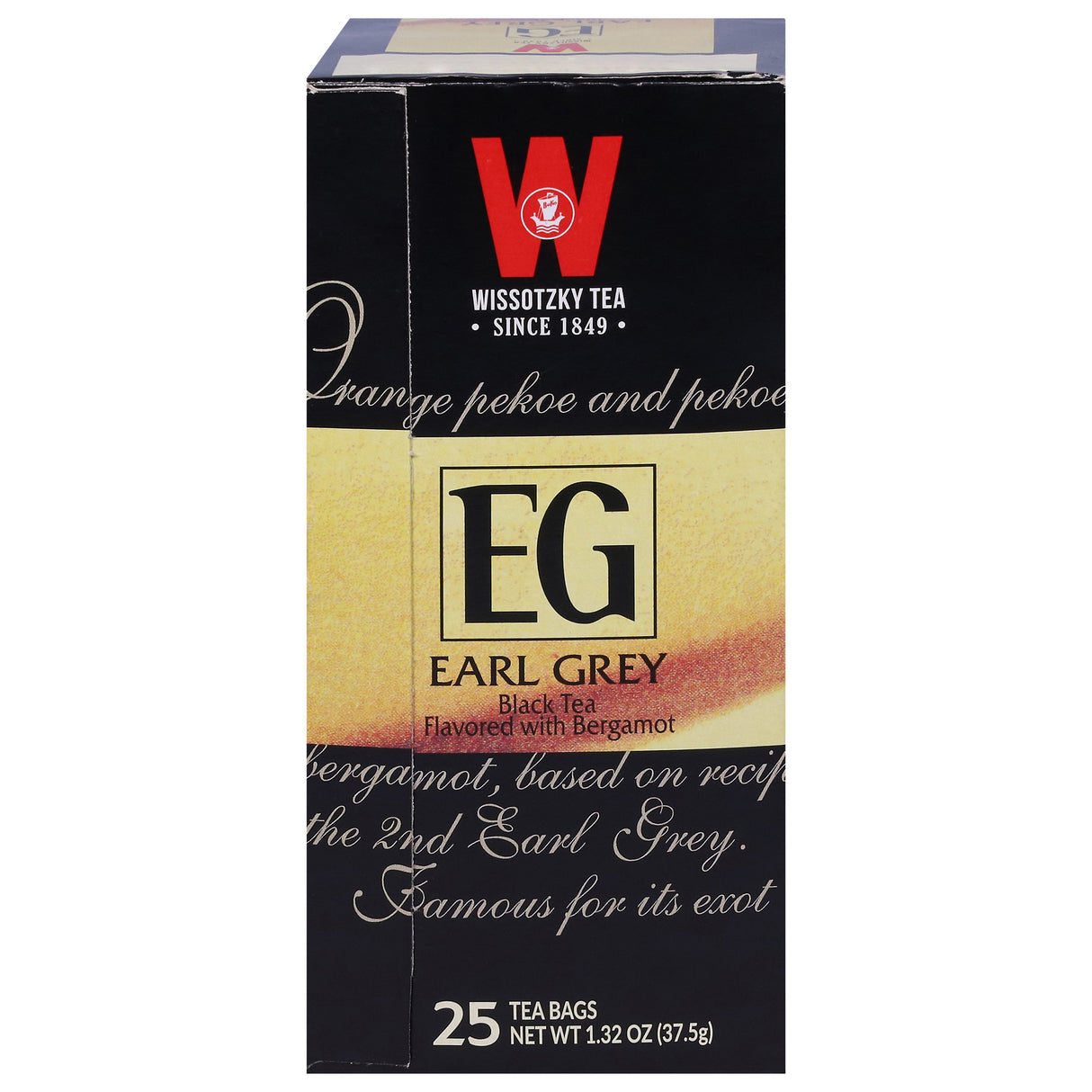 Wissotzky - Tea Earl Gray Black - Pack of 12 - 25 Bag