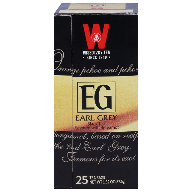 Wissotzky - Tea Earl Gray Black - Pack of 12 - 25 Bag
