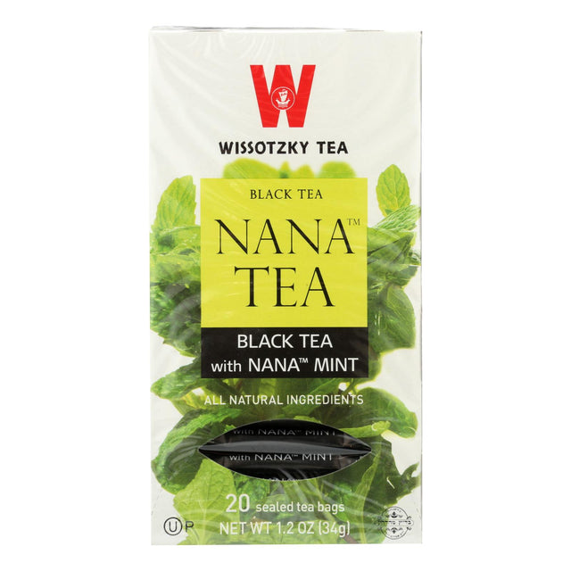 Wissotzky Fruit Nana Tea: A refreshing, gluten-free herbal blend. Case of 12 (25 bags each). Enjoy the taste of Fruit Nana today!