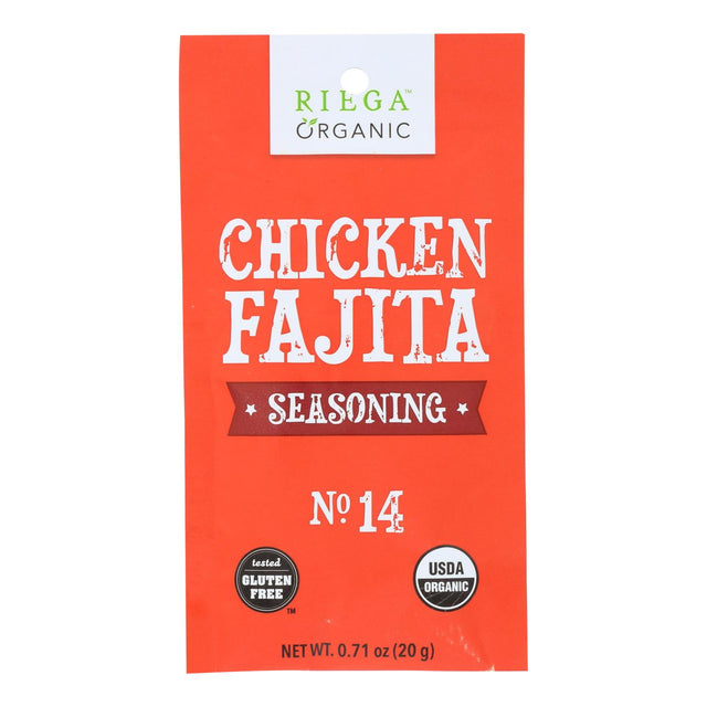 Riega Organic Chicken Fajita Seasoning Mix  - Pack of 8 - .71 Oz