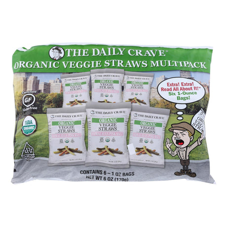 The Daily Crave Veggie Straws Multipack – 4 Packs of 6 (1 oz Bags) – Crunchy, Gluten-Free Snack