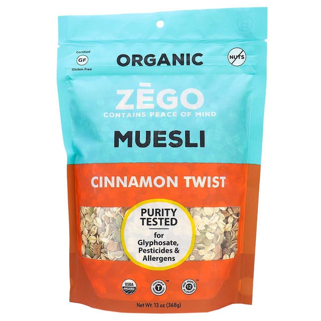 Zego Muesli Cinnamon Twist: Savory Breakfast Muesli with 5 Pack, 13 Oz - Cozy Farm 