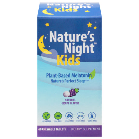 Zero Brands LLC NTRS Night Melatonin Kids Sleep Aid Tablets for Kids, 60 Ct - Cozy Farm 