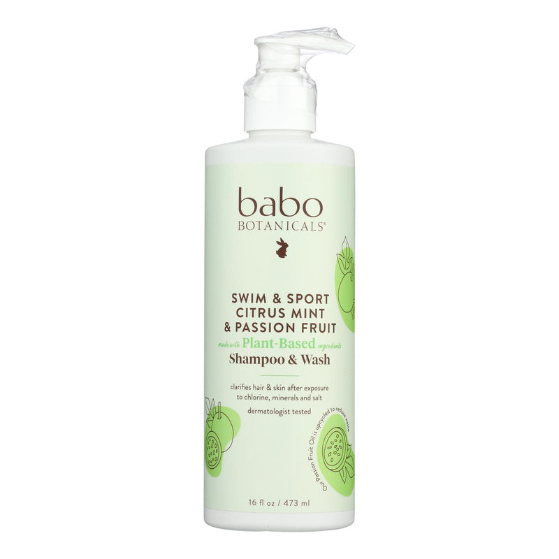 Babo Botanicals Shampoo & Wash Swim & Sport - 1 each, 16 Fl Oz - Cozy Farm 