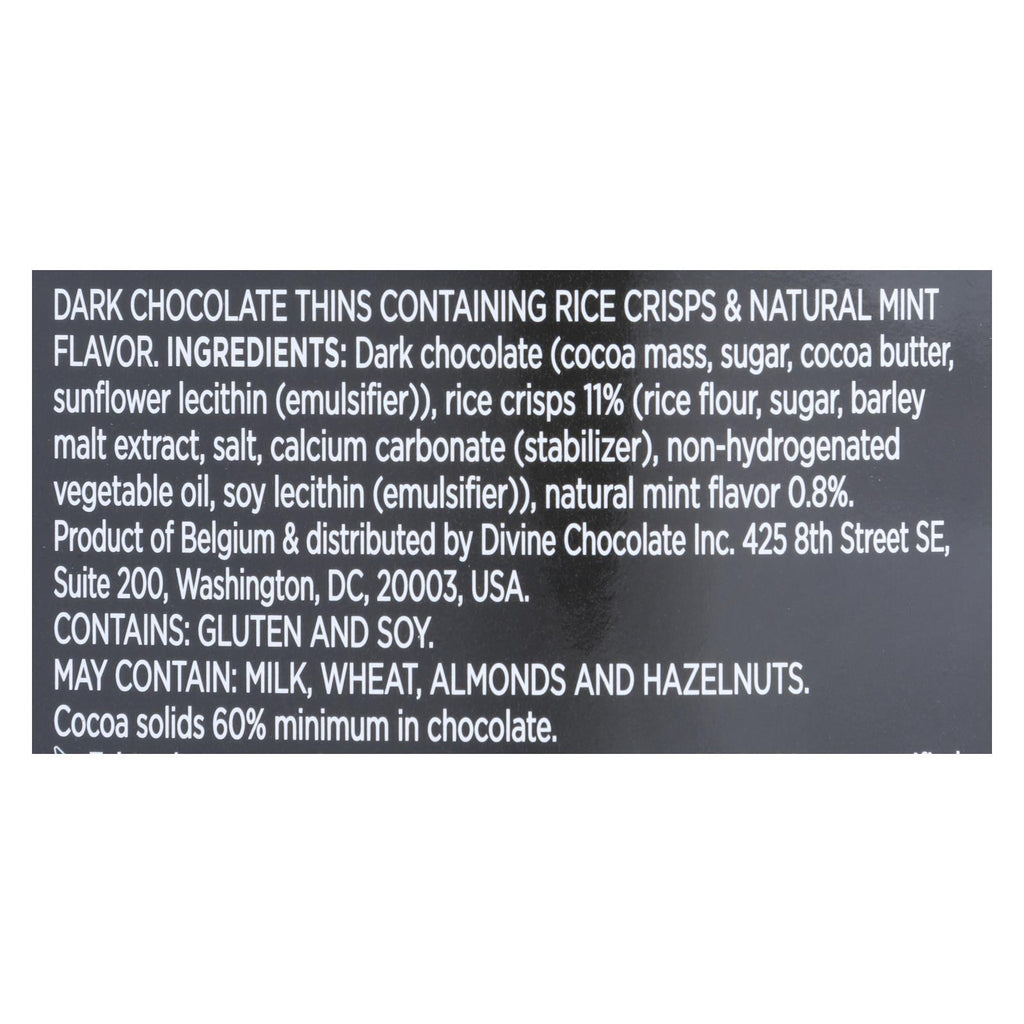 Divine Crisp Thins Dark Chocolate Mint, Case of 12 - 2.8 Oz - Cozy Farm 