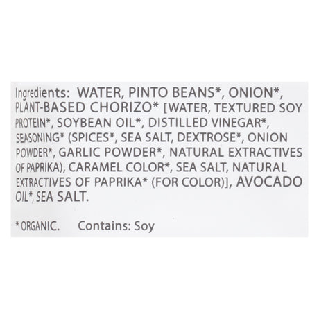 Bean Vivo Refried Beans with Chorizo Flavor - (Pack of 6 - 10 Oz) - Cozy Farm 