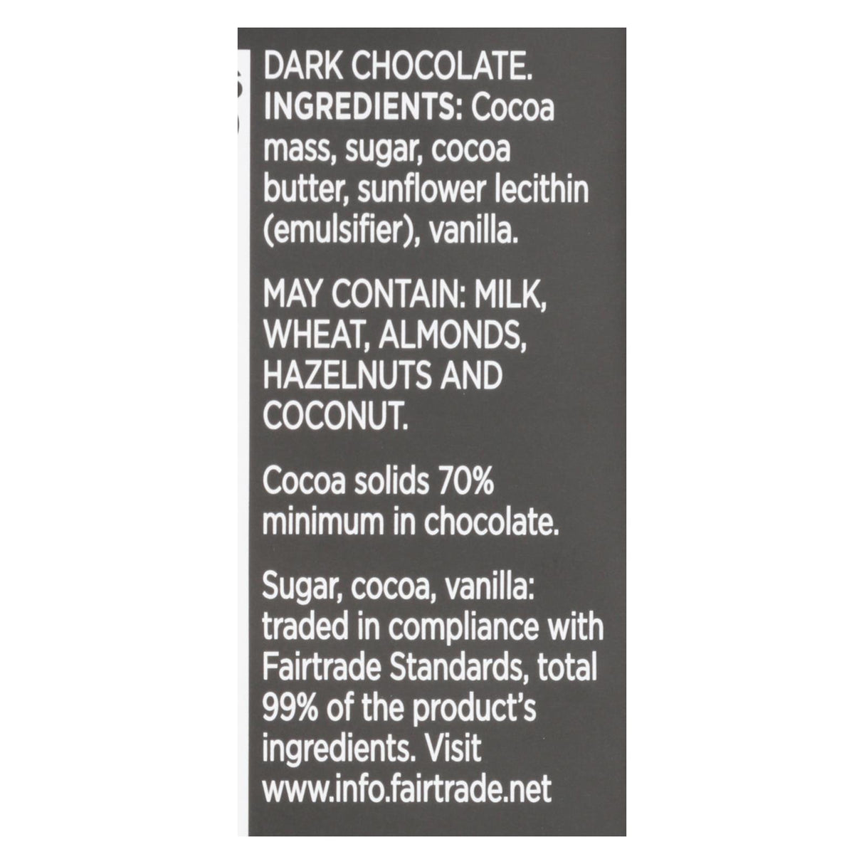 Divine Dark Chocolate Bar 70% Cocoa - Case of 12 - 3 Oz Each - Cozy Farm 