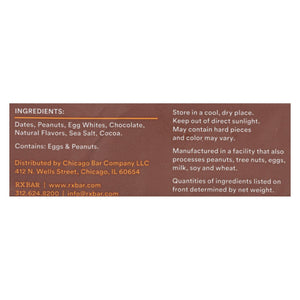 RXBAR Chocolate Peanut Butter Protein Bar - 1.83 Oz. (Case of 12) - Cozy Farm 