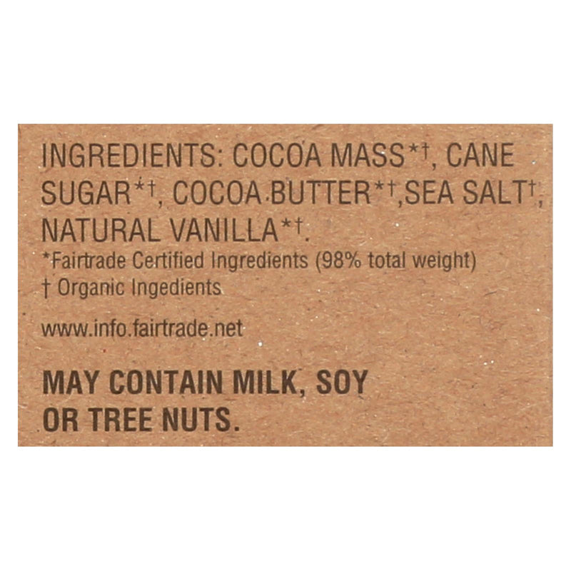 Jelina Chocolatier Sea Salt Organic Chocolate - 8 Pack - 3.52 Oz - Cozy Farm 
