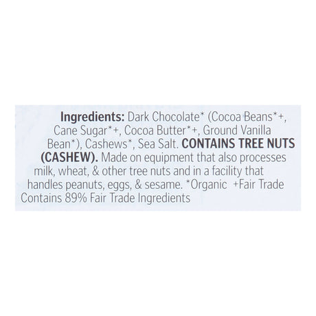 Theo Salted Cashew Dark Chocolate Bar - 3 Oz - Cozy Farm 