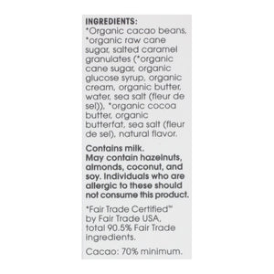 Alter Eco Americas Organic Dark Salted Burnt Caramel Chocolate Bar - 2.82 Oz Bars - Cozy Farm 