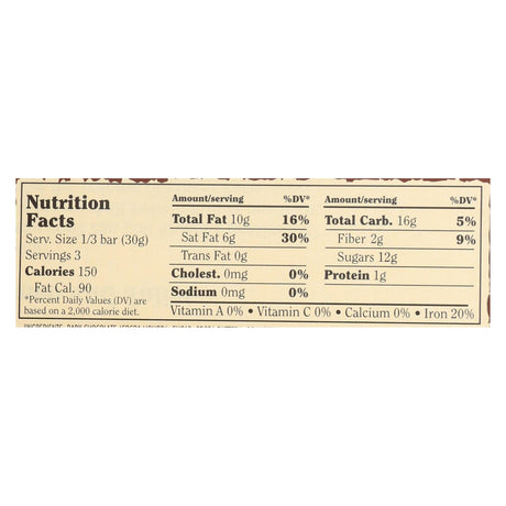 Chocolove Xoxox Premium Dark Chocolate Coffee Crunch Bar - 3.2 Oz - Cozy Farm 