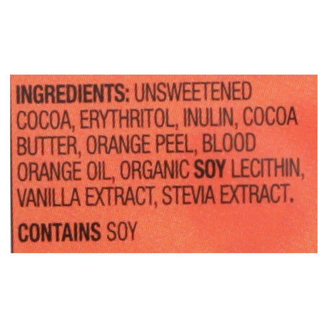 Lily's Sweets Dark Chocolate Bar - Enticing Blood Orange Flavor - 2.8 Oz., Case of 12 - Cozy Farm 