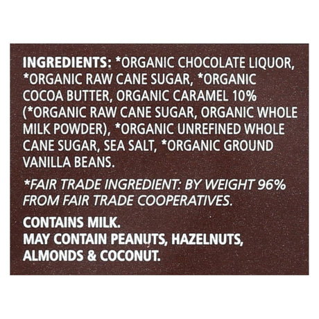 Equal Exchange Organic Milk Chocolate Bar with Caramel Crunch & Sea Salt, 12 Count - Cozy Farm 