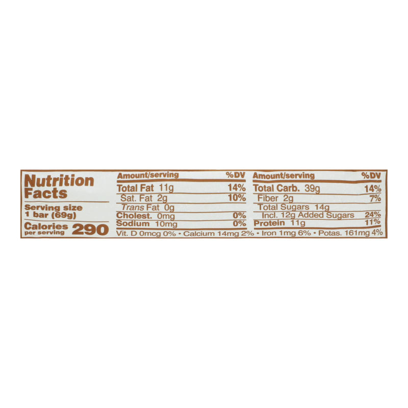 Gomacro Organic Macrobar Peanut Butter Chocolate Chip Bars, 2.5 Oz., Case of 12 - Cozy Farm 