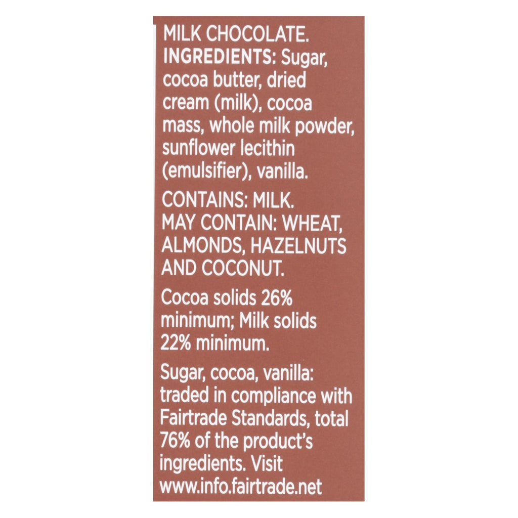 Divine Bar Milk Chocolate 3 Oz Case of 12 - Cozy Farm 