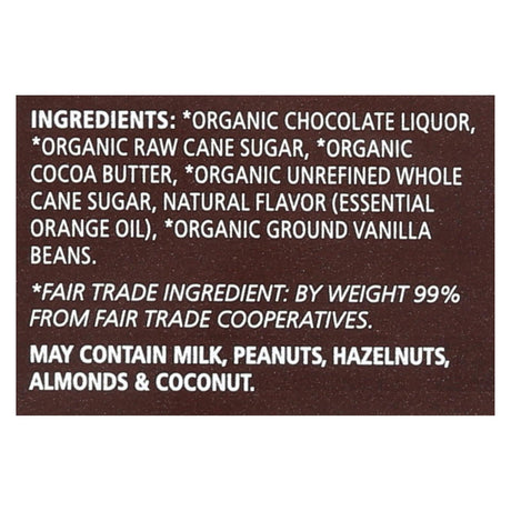 Equal Exchange Organic Orange Chocolate - 2.8 Oz. Case of 12 - Cozy Farm 