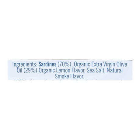 Bela-olhao Extra Virgin Olive Oil Lemon Sauce Sardines - 4.23 oz (Case of 12) - Cozy Farm 