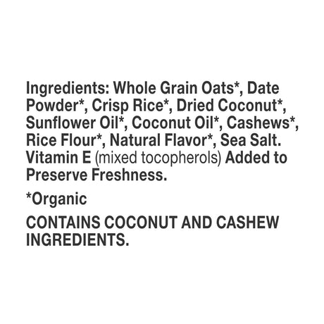 Cascadian Farm Organic Coconut Cashew Granola - 11 oz Weight, Case of 4 - Cozy Farm 