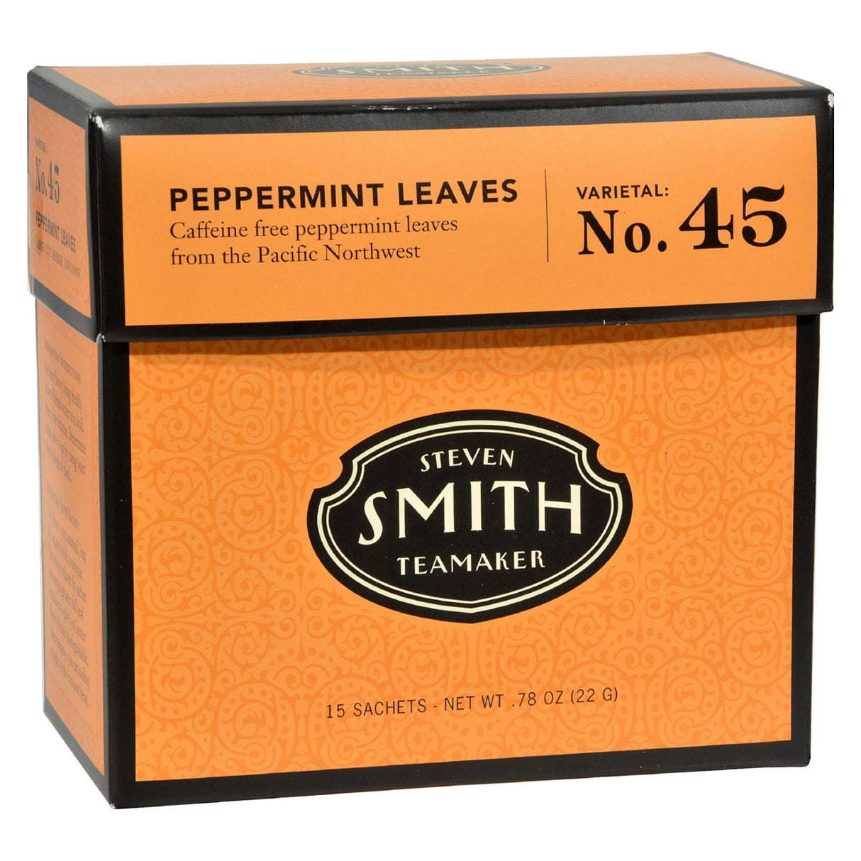 Smith Teamaker Peppermint Tea - Caffeine-Free Herbal Tea Bags (6-Pack, 15 Bags Each)