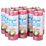 C2O Pure Coconut Water with Ginger, Lime & Turmeric, 17.5 fl. oz. (Case of 12)
