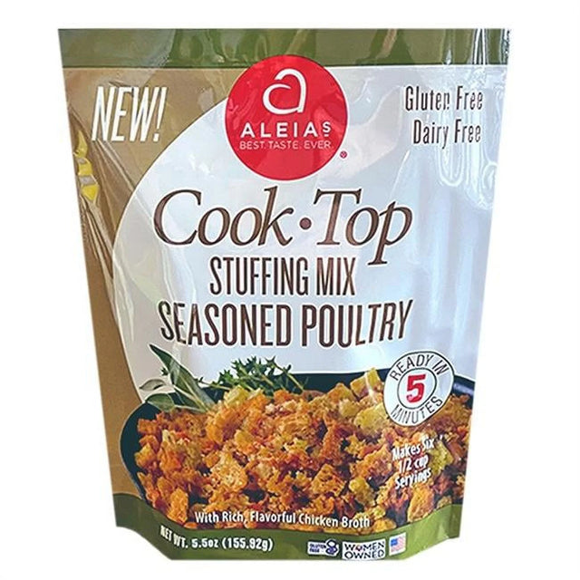 Aleias Gluten-Free Poultry Stuffing Mix, 5.5 oz (Pack of 6) - Delicious, Ready in Minutes