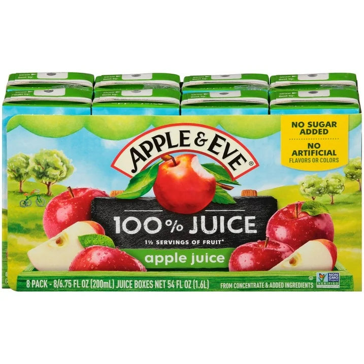 Apple & Eve 100% Apple Juice Boxes, 6.75 fl oz, Pack of 5 (8 Boxes Each)