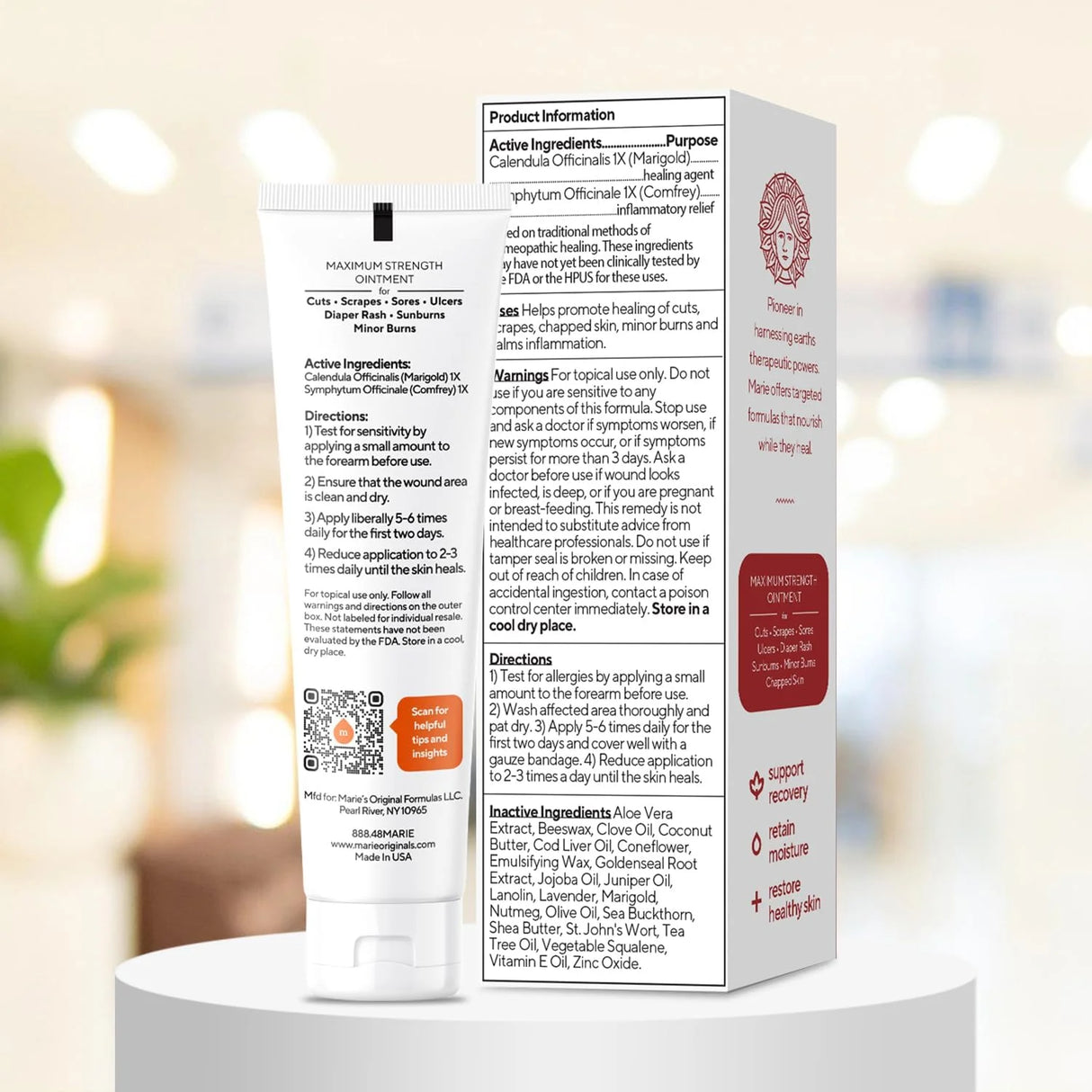 Marie Originals Wound & Burn Healing Ointment, 1 oz