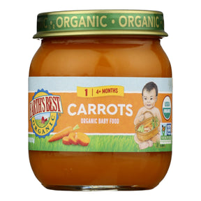 Earth's Best Organic Stage 2 Carrots Baby Food - 4 oz (Pack of 10)