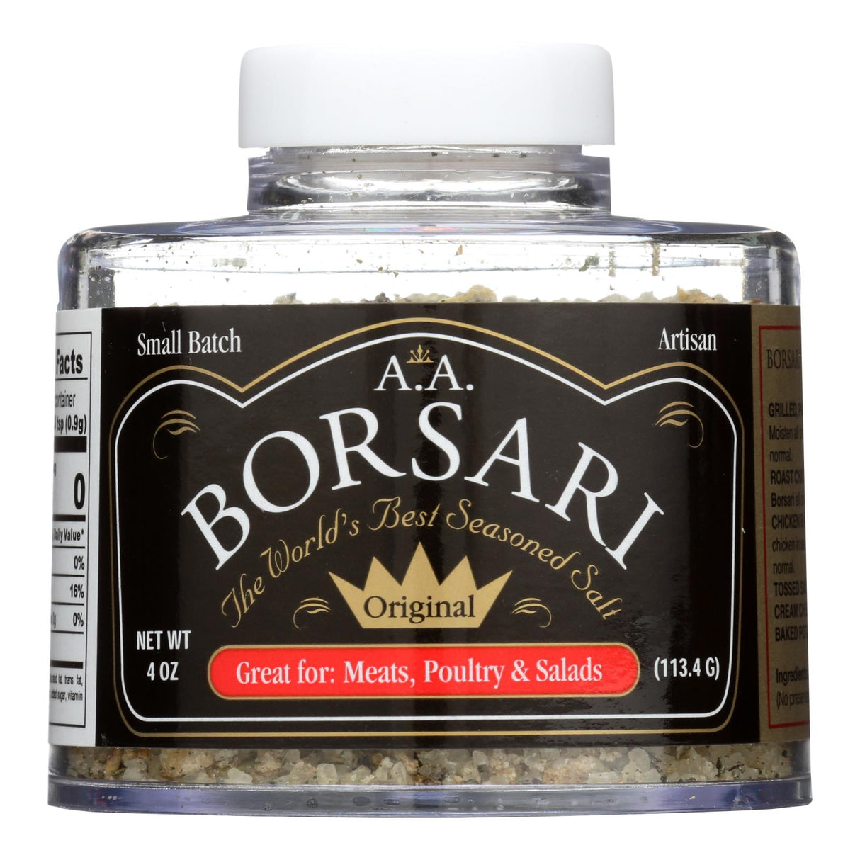Borsari Original Seasoning Salt - 6 Pack (4 oz) - All-Natural Gourmet Blend