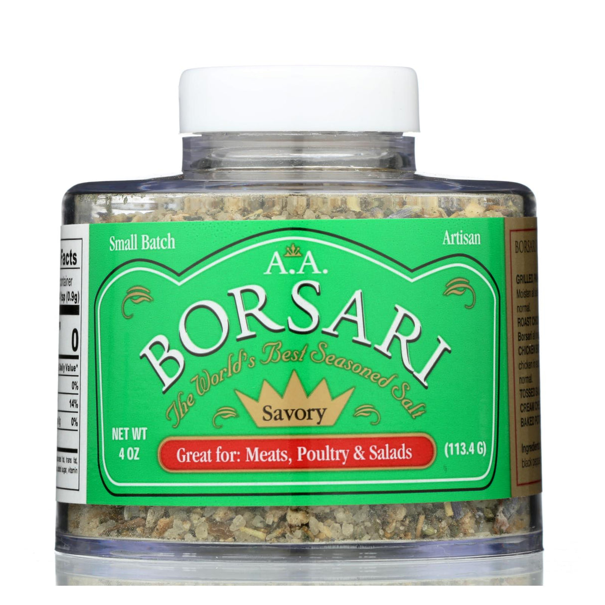 Borsari Savory Seasoning Salt - 6 Pack (4 oz) - Gourmet Herb Blend