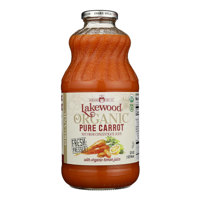 Lakewood Carrot Juice: 6-Pack, 32oz Bottles | Pure, Fresh & Organic Goodness