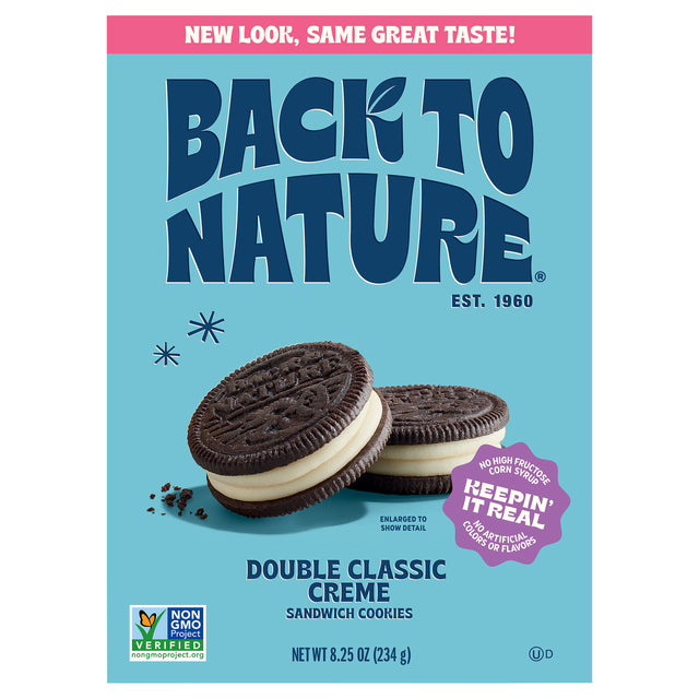 Back to Nature Double Creme Classic Sandwich Cookies, Pack of 6 - 8.25 oz