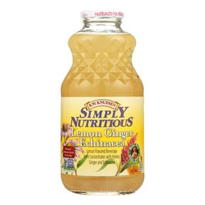 R.W. Knudsen Lemon Ginger Echinacea Juice - 32 fl oz - Pack of 6
