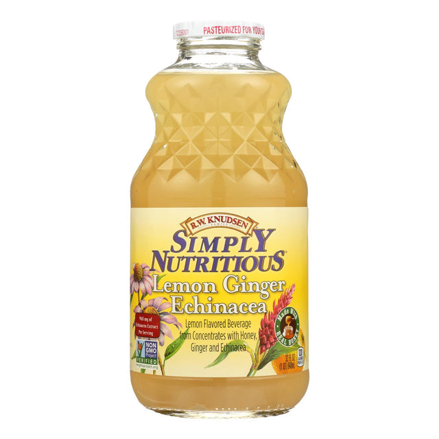 R.W. Knudsen Lemon Ginger Echinacea Juice - 32 fl oz - Pack of 6
