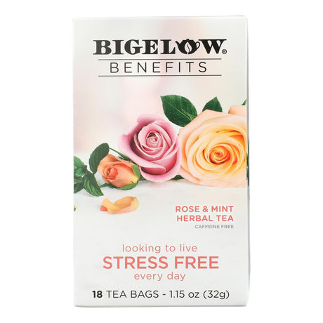 Bigelow Tea Rose & Mint Tea - Pack of 6 (18 Bags Each) - Refreshing Herbal Blend
