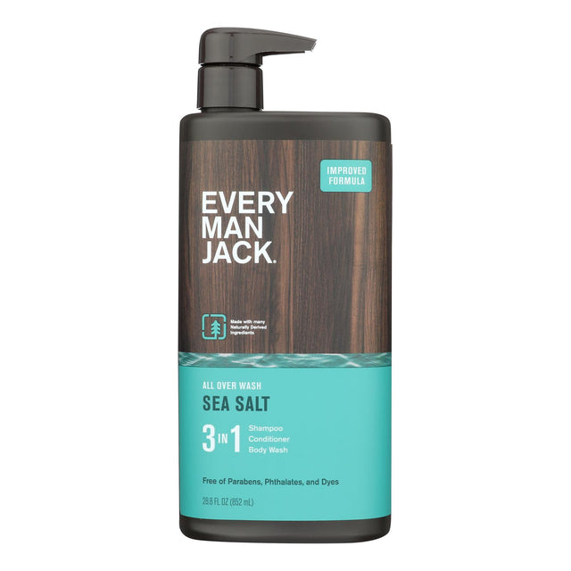 Every Man Jack 3-in-1 All Over Wash - Sea Salt - 28.8 Fl Oz