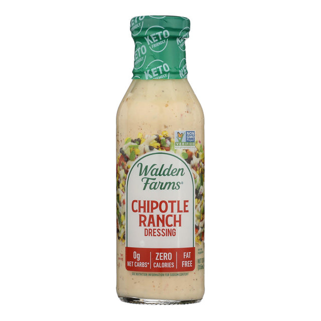 Walden Farms Chipotle Ranch Dressing (12 fl oz) - Pack of 6 - Sugar-Free & Calorie-Free