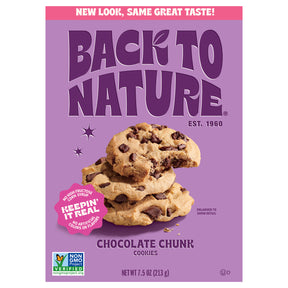 Back to Nature Chocolate Chunk Cookies, 6 x 7.5 oz - Classic Recipe