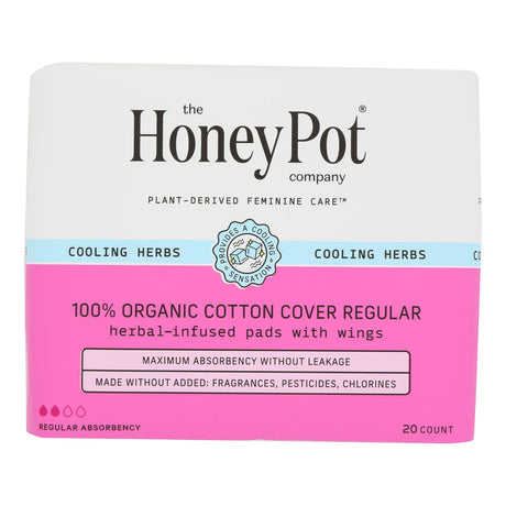 The Honey Pot Herbal Menstrual Pads - Regular Absorbency - 20 Ct