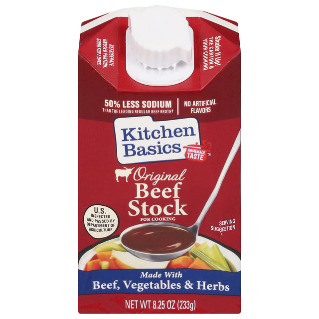 Kitchen Basics Beef Stock (12-Pack) | Rich & Flavorful Broth for Cooking