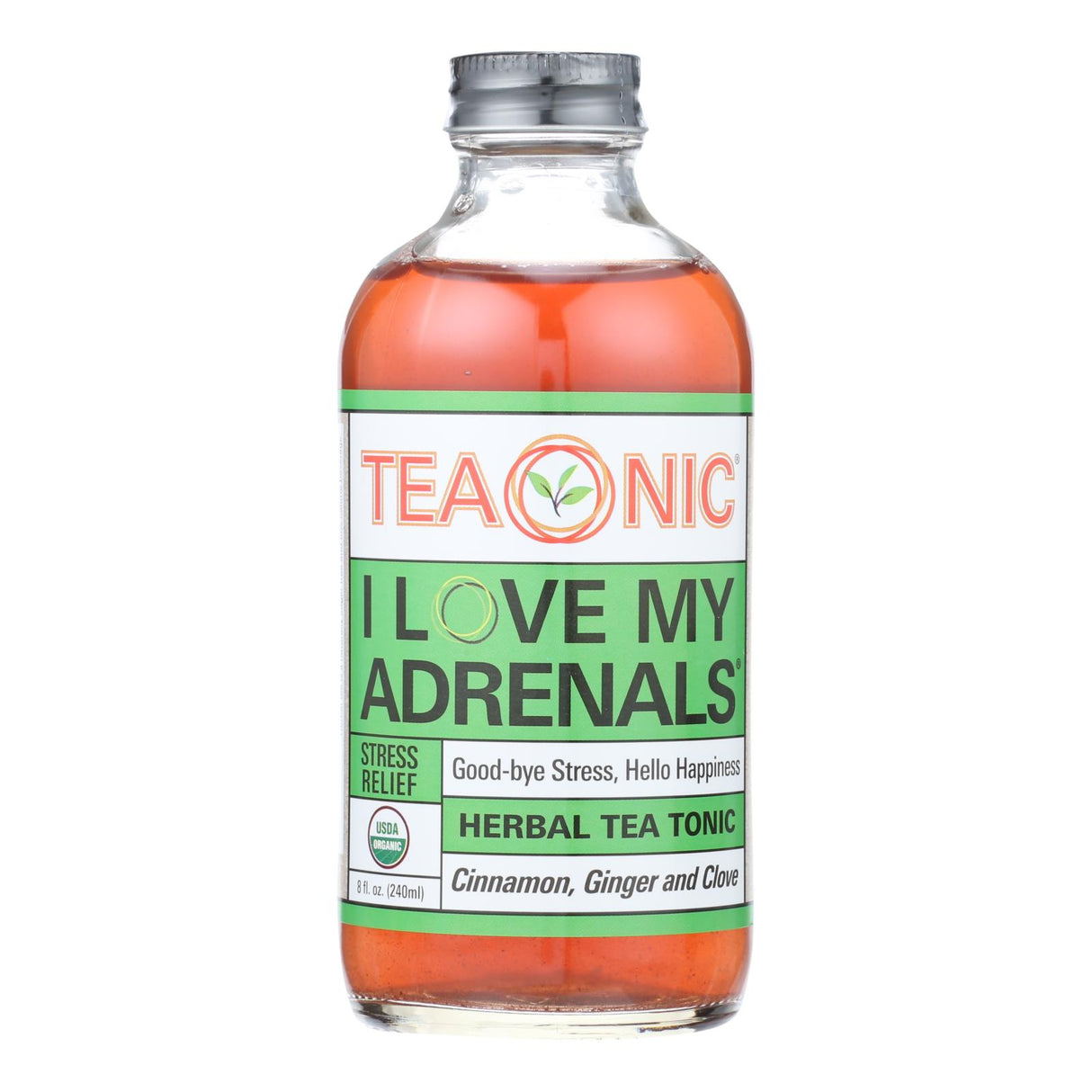Teaonic I Love My Adrenals - Herbal Tea for Stress Relief - 6 x 8 fl oz