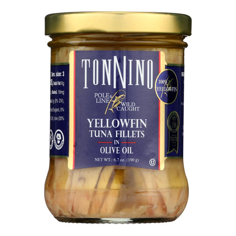 Tonnino Tuna in Olive Oil: Premium Italian, 6 Jars, 6.7oz - Gourmet Seafood