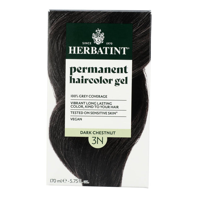 Herbatint 3N Dark Chestnut Hair Color - Natural & Permanent - 5.75 fl oz