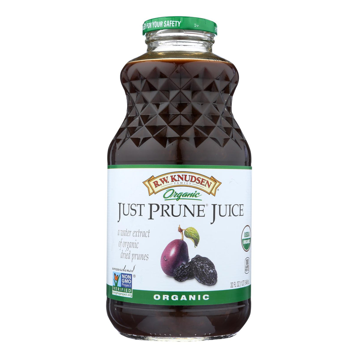 R.W. Knudsen Organic Prune Juice, 32 fl oz (6 Pack) | Natural Constipation Relief