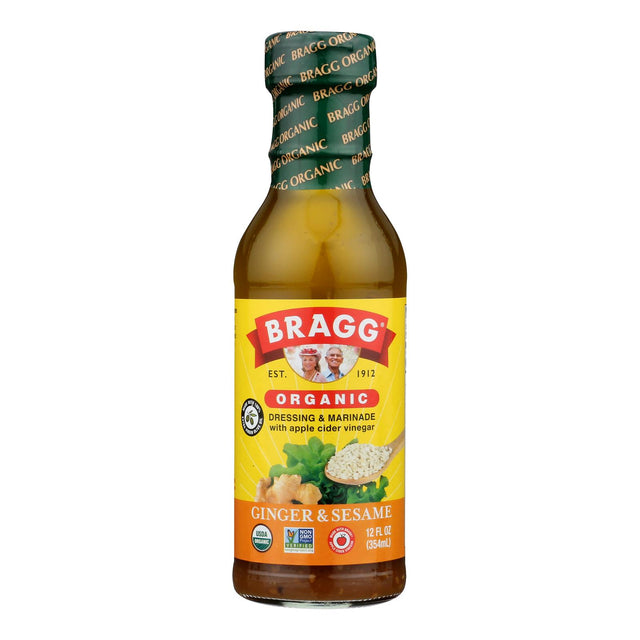 Bragg Ginger Sesame Dressing & Marinade (12 Oz, Pack of 6) - All Natural, Flavorful Vinaigrette