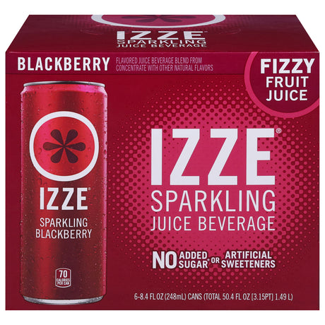 Izze Sparkling Blackberry Drink, Pack of 4 - 6/8.4 fl oz